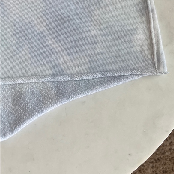 GAP Lounge Set Medium Shirt/ Small Shorts Pastel Blue & White Tie Dye Drawstring - Picture 13 of 14